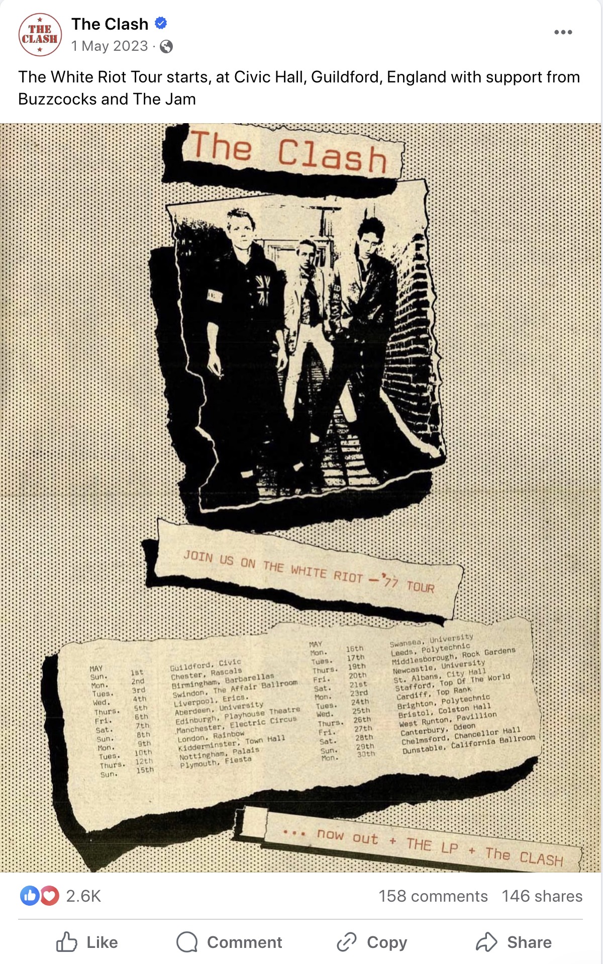 The White Riot Tour starts, at